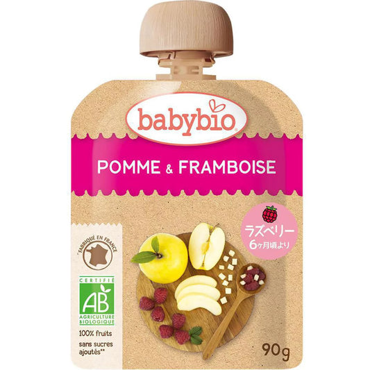 Babybio Apple & Raspberry 90g (6m+)